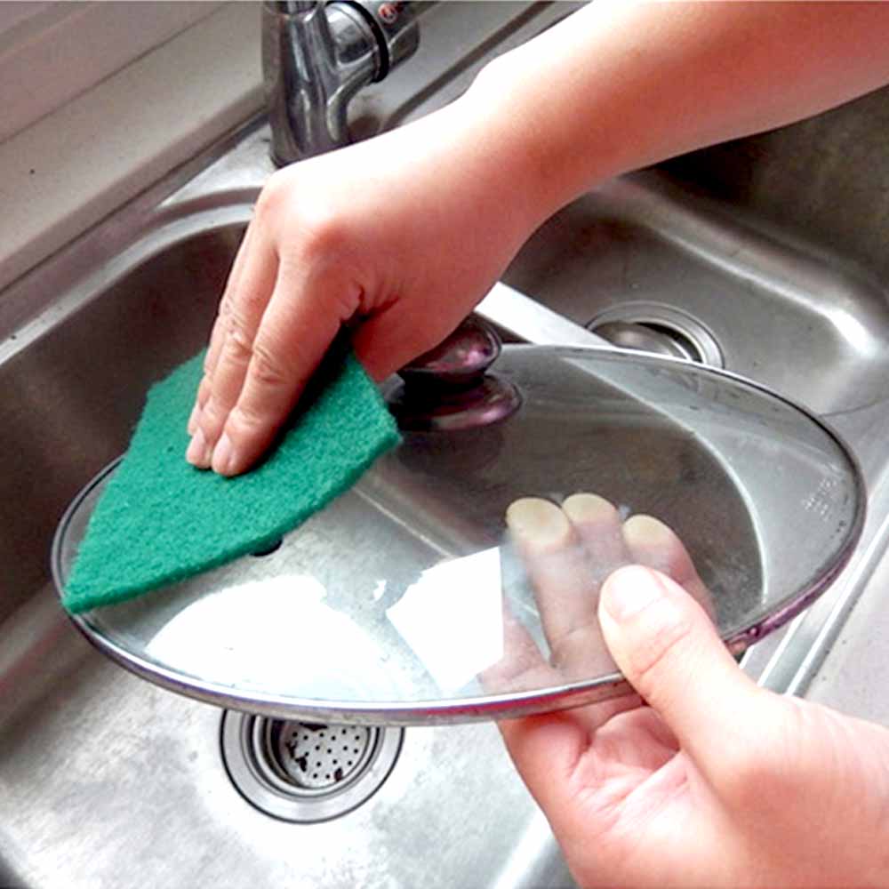 Multi-purpose aqua green scrub pads, set of 6 for deep cleaning. Multi-purpose aqua green scrub pads, set of 6 for deep cleaning.